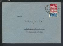 Bahnpost Brief Bizone Bayern Augsburg Schongau Zug 2432 Hügelheim