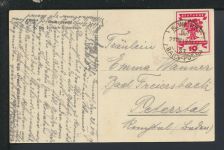 Bahnpost Karte Deutsches Reich Baden-Württembeg Teinach Peterstal