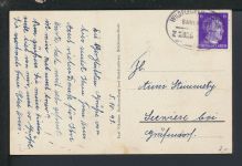 Bahnpost Karte Deutsches Reich Bayern Wildflecken Jossa Zug 2826 Seewiese