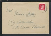 Bahnpost Brief Deutsches Reich Baden-Württemberg Steinhelle Wiedebach Zug 5