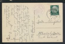 Bahnpost Karte Deutsches Reich Sachsen Leipzig Eisenach Zug 810 Mosbach