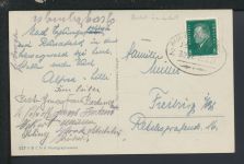 Bahnpost Karte Deutsches Reich Baden-Württemberg Rastatt Freudenstadt Zug 3957