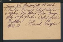 Bahnpost Ganzsache Deutsches Reich Baden-Württemberg Singen Basel Zug 1643