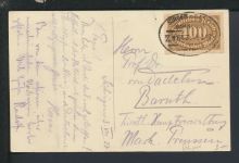 Bahnpost Karte Deutsches Reich Baden-Württemberg Singen Basel Zug 1643