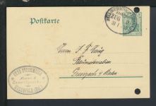 Bahnpost Ganzsache Deutsches Reich Baden-Württemberg Zell Wiesenthal Todtnau Z9
