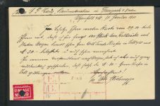 Bahnpost Ganzsache Deutsches Reich Baden-Württemberg Zell Wiesenthal Todtnau Z9