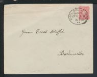Bahnpost Ganzsache Deutsches Reich Baden-Württemberg Basel Zell Wiesenthal Z 310
