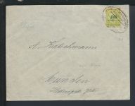 Bahnpost Brief Deutsches Reich NRW Köln Hannover Zug 13 Unna München Bayern Cöln