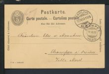 Bahnpost Ganzsache Schweiz Ambulant Champex