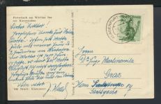 Bahnpost AnsichtskarteÖsterreich Klagenfurt Salzburg Zug 278 Graz Pörtschach