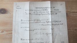 Altdeutschland Braunschweig Post Behändigungsschreiben Kompl. DIN A 4 von 1869