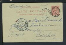 Bahnpost Ganzsache Frankreich Paris Versailles Würzburg Bayern