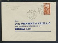 Bahnpost Brief Italien Triest Venedig Zug 345 Florenz