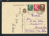 Bahnpost Karte Italien Ventimiglia Genf Lörrach Baden-Württemberg