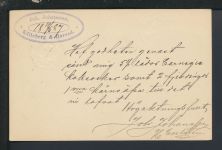 Bahnpost Ganzsache Schweden Warberg 1887