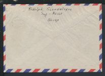 Bahnpost Brief Luftpost Norwegen Oslo Trondheim Zug 406 Berlin
