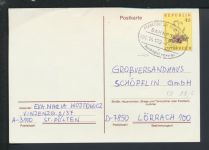 Bahnpost Ganzsache Railway Östereich St Pölten Frankfurt Basel Zug 14179 Lörrach