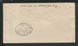 Bahnpost Ganzsache Railway Express USA New York Köln Herbesthal Belgien Gütenbach