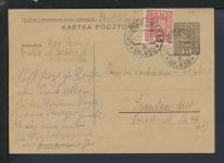 Bahnpost Karte Railway mail Polen Chojnice Nakło Zug 430 Berlin Spandau