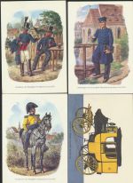 Ansichtskarten Thema Post Postbeamte Postillon div. Altdeutscher Staaten 13 St.