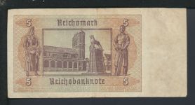 Geldschein Banknote Deutsche Reichsbanknote Reichsbank 5 Reichsmark II-II