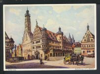 Bahnpost Ansichtskarte Bayern Rothenburg Dombühl Zug 853 Freiburg