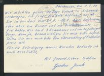 Bahnpost Karte NRW Oberhausen Konstanz Frankfurt Zug 503 Schonach
