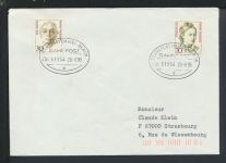 Bahnpost Brief Sachsen Leipzig Frankfurt Berlin Zug 1954 Straßburg Frankreich
