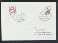 Bahnpost Brief Sachsen Leipzig Rostock Leipzig Zug 2739 Straßburg Frankreich