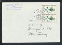 Bahnpost Brief Baden-Württemberg Ulm Stuttgart Zug 3422 Freiburg