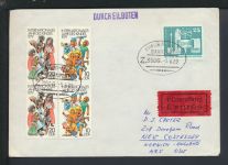 Bahnpost Brief Express DDR Thüringen Apolda Erfurt Zug 3506 Norwich