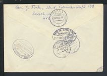 Bahnpost Brief Express DDR MP Greifswald Berlin Stalsund Zug 719 Gera Thüringen
