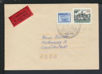 Bahnpost Brief Express DDR Brandenburg Eisenhüttenstadt Berlin Leipzig Zug 718
