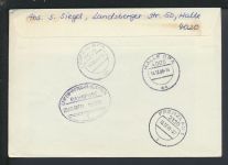 Bahnpost Brief Express DDR Sachsen-Anhalt Halle Leipzig Potsdam Rostock Zug 773