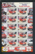 Großbritannien Jersey Kleinbogen Satz 1255-1260 Auto Post Transporter Luxus
