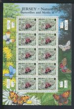 Großbritannien Jersey Kleinbogen Satz 1238-1243 Schmetterlinge Insekten Luxus