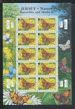 Großbritannien Jersey Kleinbogen Satz 1238-1243 Schmetterlinge Insekten Luxus