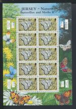 Großbritannien Jersey Kleinbogen Satz 1238-1243 Schmetterlinge Insekten Luxus