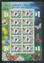 Großbritannien Jersey Kleinbogen Satz 1238-1243 Schmetterlinge Insekten Luxus