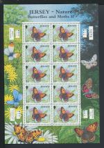 Großbritannien Jersey Kleinbogen Satz 1238-1243 Schmetterlinge Insekten Luxus