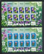 Großbritannien Jersey Kleinbogen Satz 1187-1194 Blumen Wildblumen Pflanzen Flora
