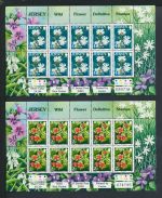 Großbritannien Jersey Kleinbogen Satz 1187-1194 Blumen Wildblumen Pflanzen Flora