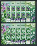 Großbritannien Jersey Kleinbogen Satz 1187-1194 Blumen Wildblumen Pflanzen Flora