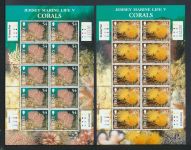 Großbritannien Jersey Kleinbogen Satz 1147-1152 Meeresfauna Korallen