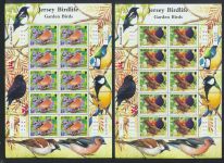 Großbritannien Jersey Kleinbogen Satz 1260-1265 Vögel Gartenvögel Tiere Luxus