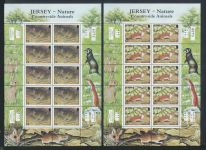 Großbritannien Jersey Kleinbogen Satz 1271-1276 Tiere des Feldes Hermelin Iltis