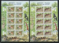 Großbritannien Jersey Kleinbogen Satz 1271-1276 Tiere des Feldes Hermelin Iltis