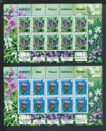 Großbritannien Jersey Kleinbogen Satz 1187-1194 Blumen Wildblumen Pflanzen Flora