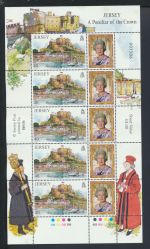 Großbritannien Jersey Kleinbogen Satz 1137-1142 Königin Monarchie Besitz