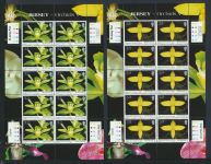 Großbritannien Jersey Kleinbogen Satz 1129-1134 Orchideen Blumen Flora Pflanzen